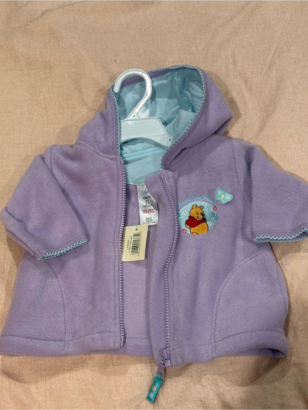 RARE Disney Lavender Baby Fleece Jacket